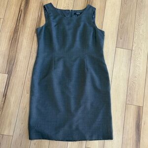Kasper Dark Gray Sleeveless Midi Professional/Business Suit Dress